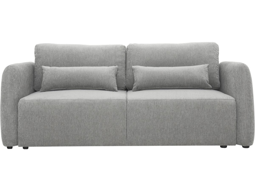 "Concorde" 3-Seater Straight Convertible Fabric Sofa - Gray