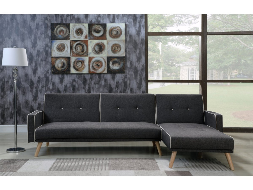 Convertible, reversible corner sofa "Jules"- 3-seater - Grey