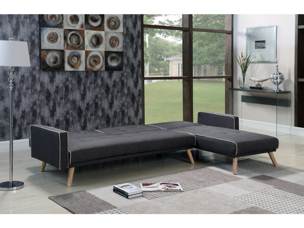 Convertible, reversible corner sofa "Jules"- 3-seater - Grey