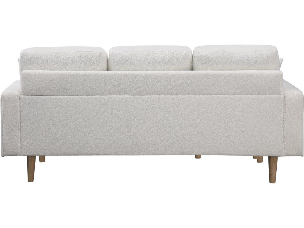 Reversible fabric corner sofa "Gabby" - 3 seater - White