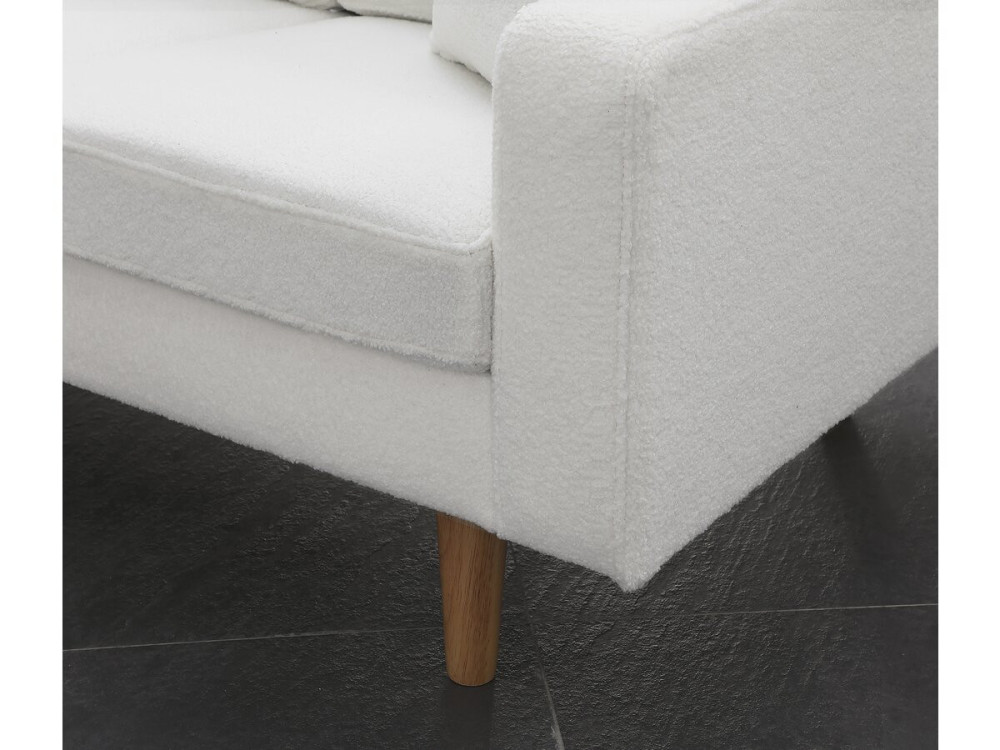 Reversible fabric corner sofa "Gabby" - 3 seater - White
