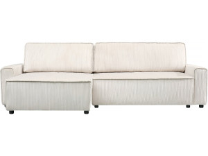 Montaigne convertible and reversible corduroy corner sofa - 3 seats - Beige