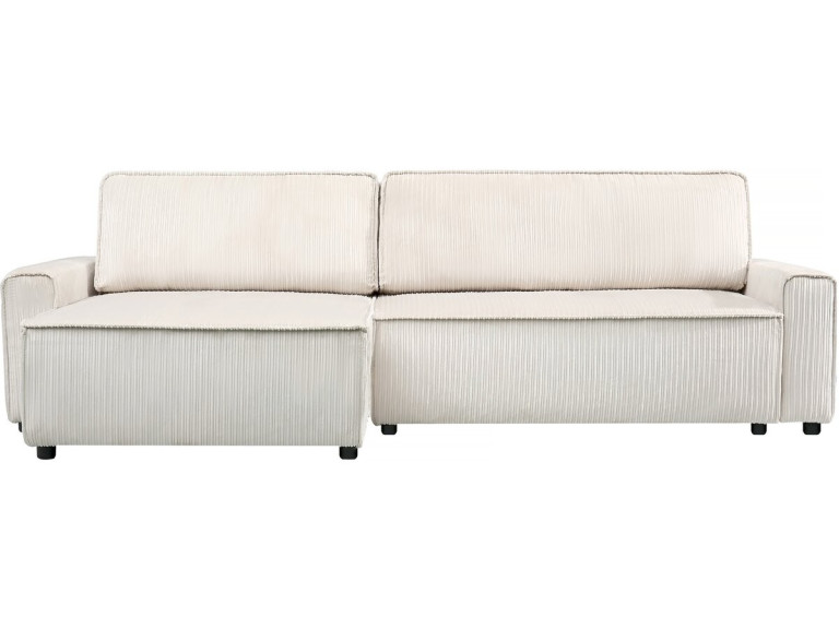 Montaigne convertible and reversible corduroy corner sofa - 3 seats - Beige