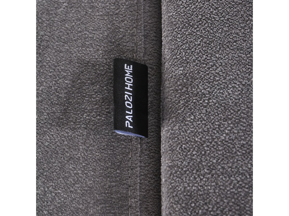 Convertible corner sofa in chenille fabric for 3 people - "Trocadero" - Grey
