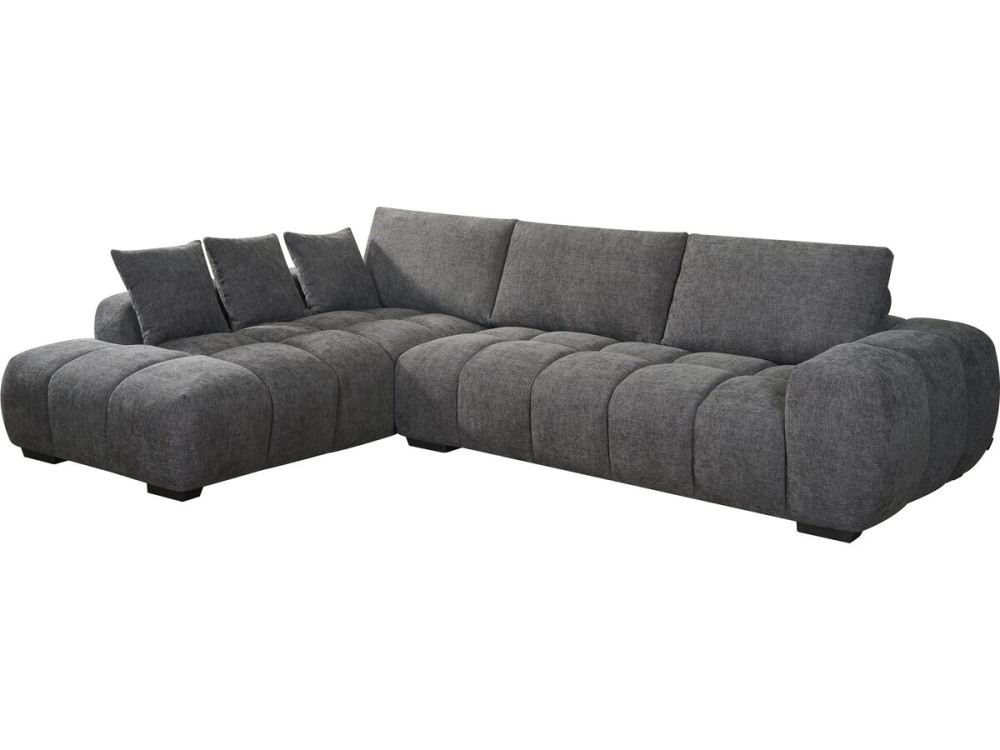 Monceau fabric corner sofa - 3 seats - Grey