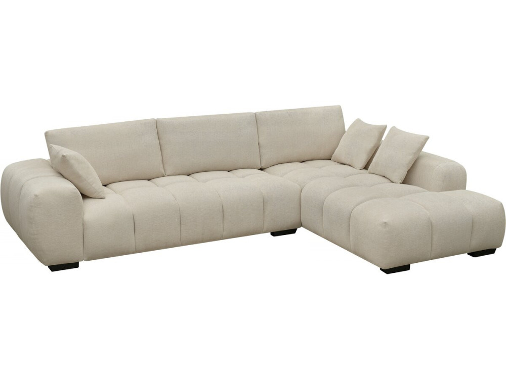Monceau fabric corner sofa - 3 seats - Beige