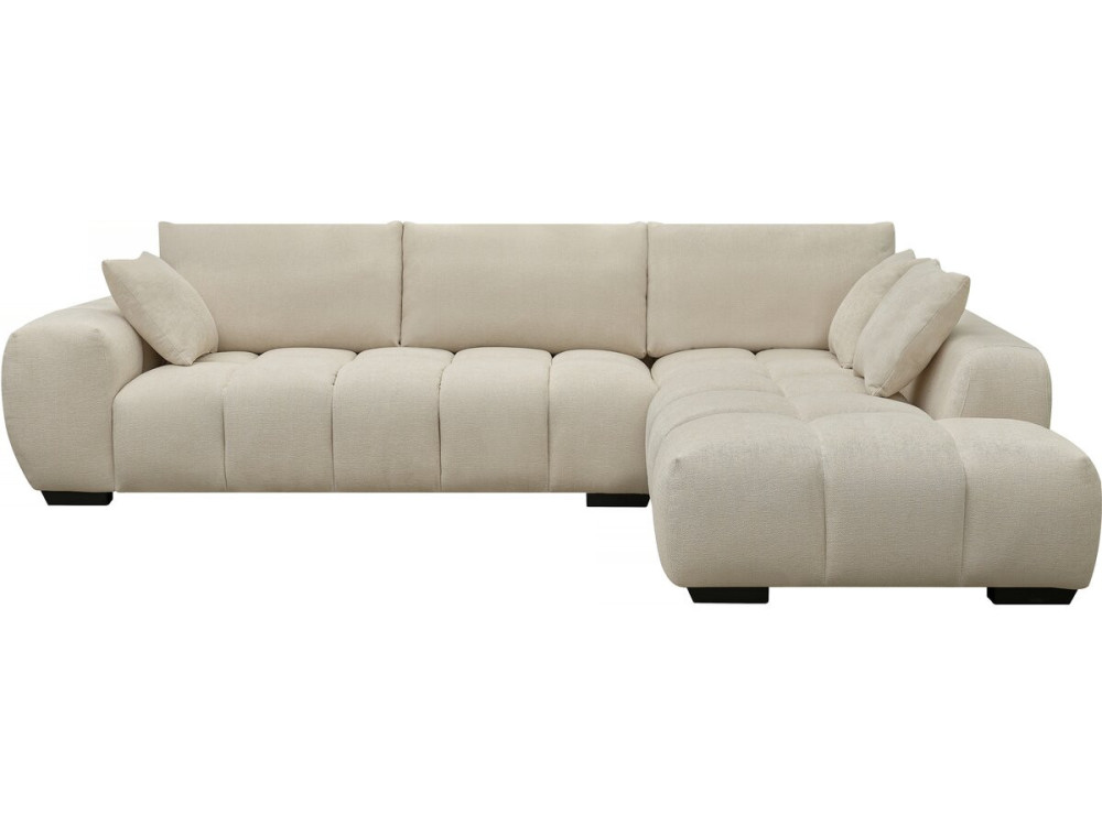 Monceau fabric corner sofa - 3 seats - Beige