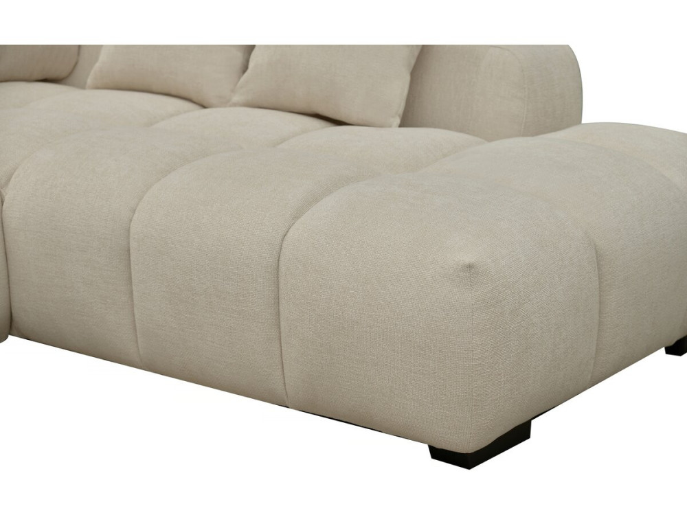 Monceau fabric corner sofa - 3 seats - Beige