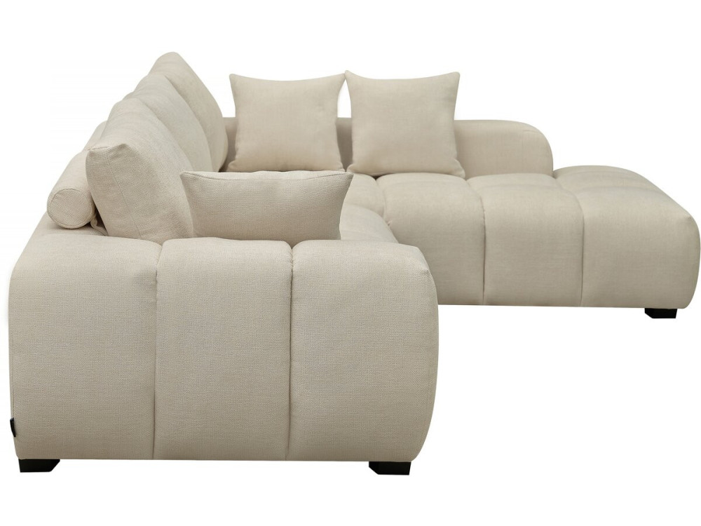 Monceau fabric corner sofa - 3 seats - Beige
