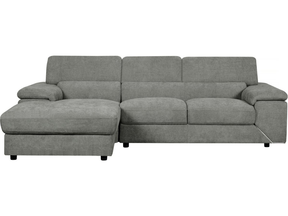 London" chenille corner sofa - 4 seater - Grey