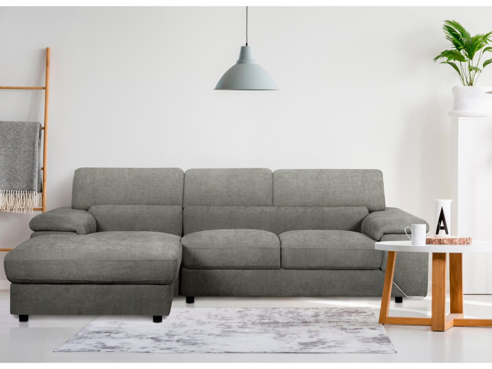 London" chenille corner sofa - 4 seater - Grey