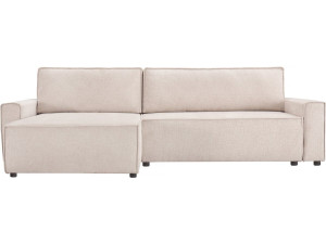 Montaigne" textured fabric corner sofa bed - 4 seater - Beige