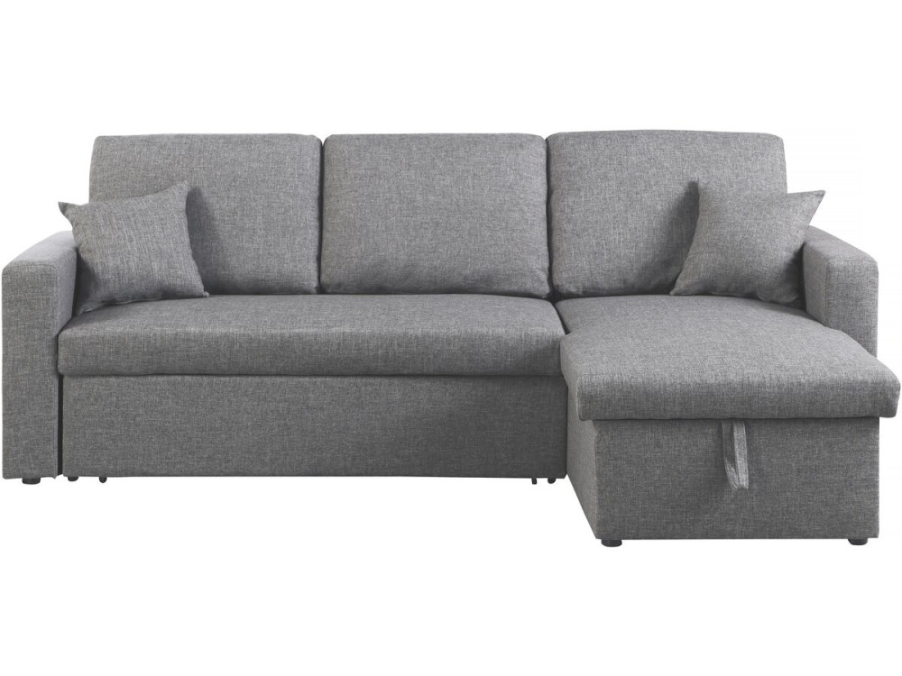 Alain II" corner convertible/reversible sofa with box - 3 seater - Light grey