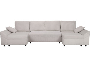 Vaugirard II panoramic corduroy corner sofa - 5 seats - Beige