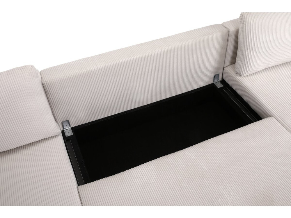 Vaugirard II panoramic corduroy corner sofa - 5 seats - Beige