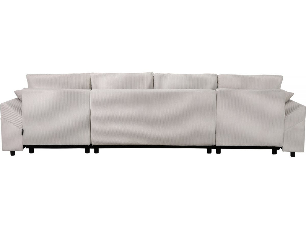 Vaugirard II panoramic corduroy corner sofa - 5 seats - Beige