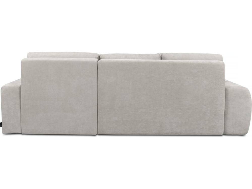 Verneuil" corner sofa bed in chenille fabric - 3 seater - Beige