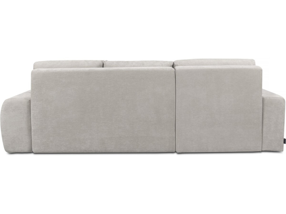 Left corner sofa bed in chenille fabric "Verneuil" - 3 seater - Beige