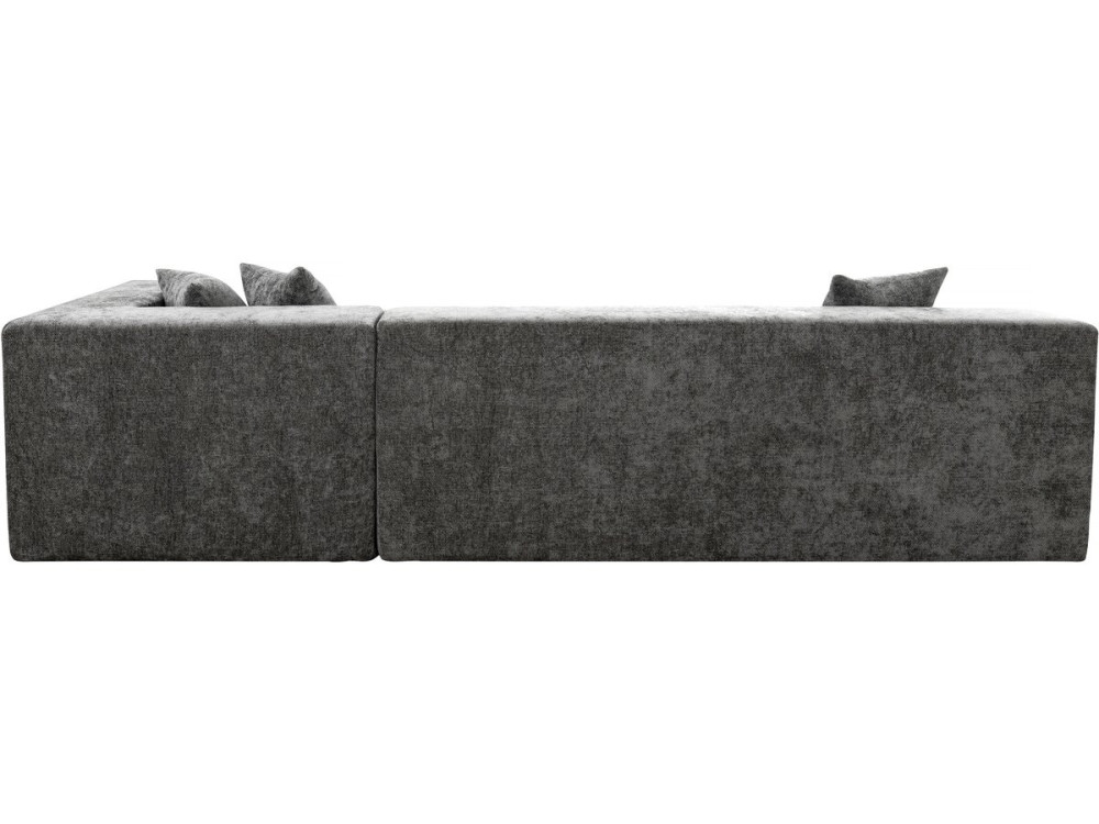 Tessaro" textured fabric corner sofa - 4 seater - Grey