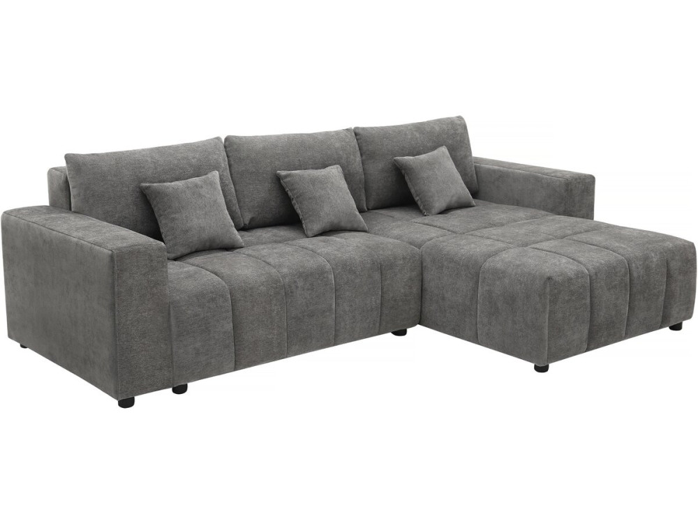 Reversible/convertible fabric corner sofa - "George" - 4 seater - Grey