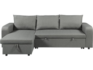 Victor" fabric reversible/convertible corner sofa - 3 seater - Grey