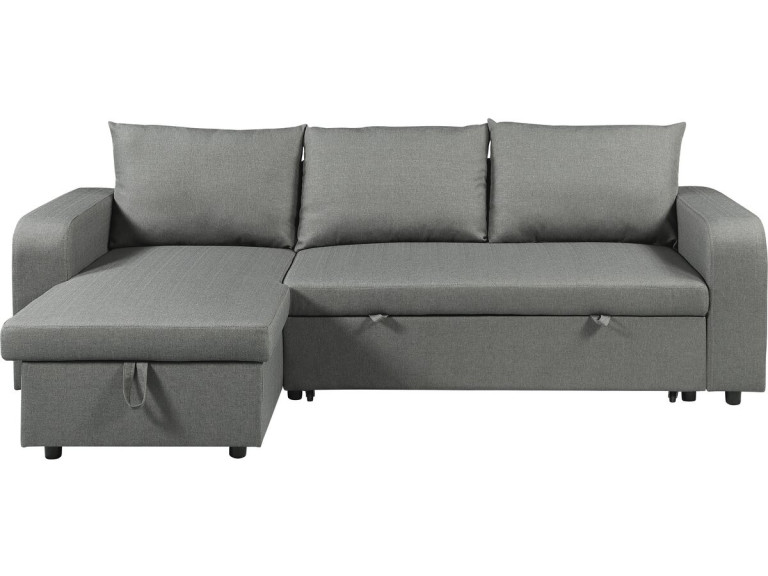 Victor" fabric reversible/convertible corner sofa - 3 seater - Grey