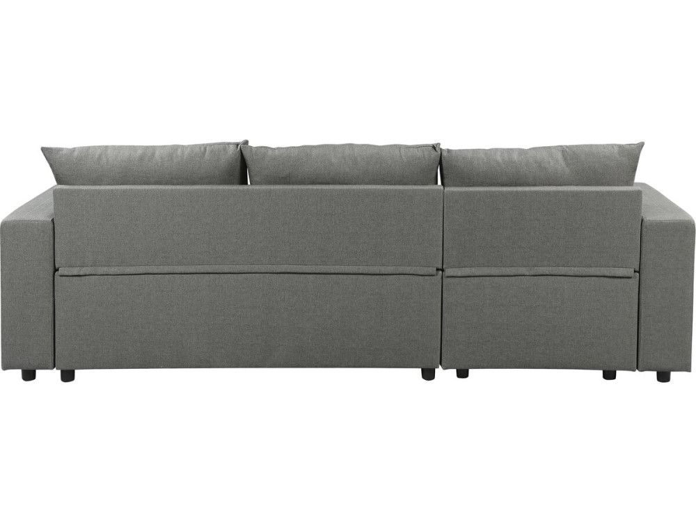 Victor" fabric reversible/convertible corner sofa - 3 seater - Grey