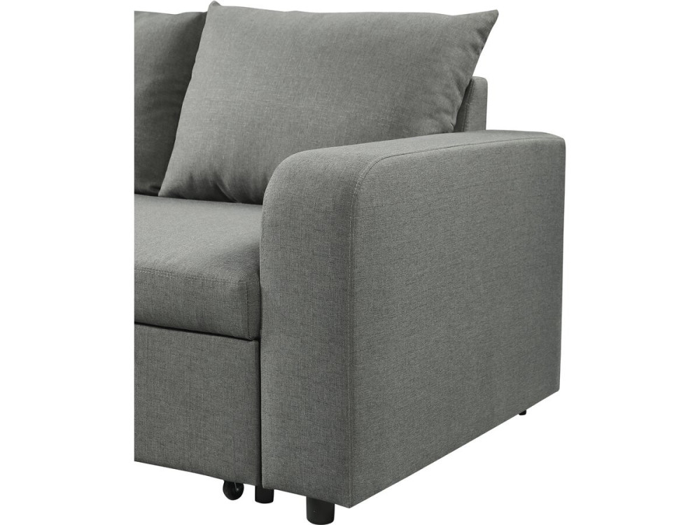 Victor" fabric reversible/convertible corner sofa - 3 seater - Grey