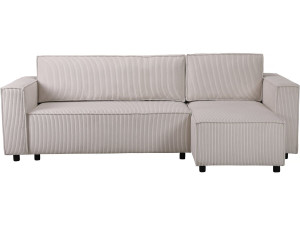Montaigne S" corduroy corner sofa - 3 seater - Beige