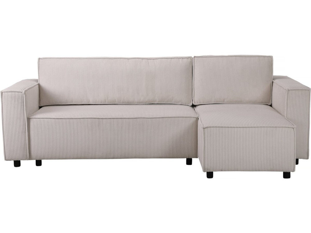 Montaigne S" corduroy corner sofa - 3 seater - Beige