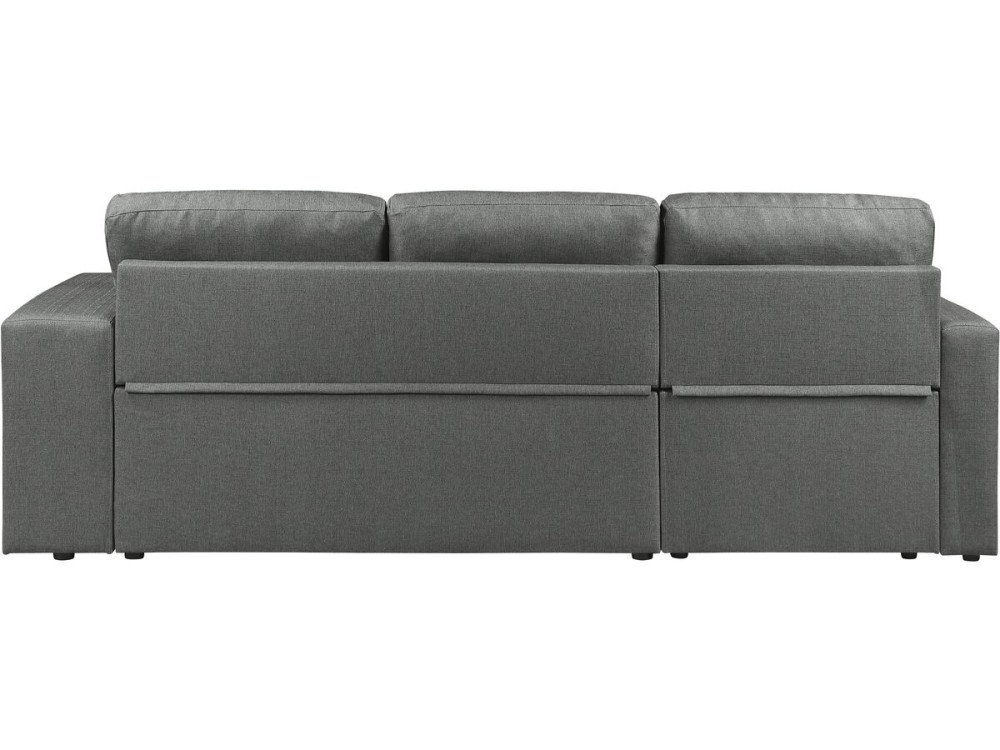 Axel" bubble fabric corner convertible/reversible sofa - 3 seater - Grey