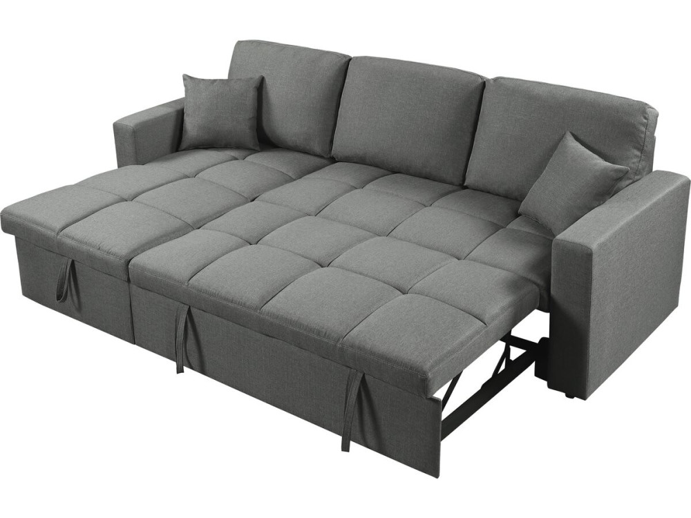 Alain" bubble corner convertible/reversible sofa - 3 seater - Grey