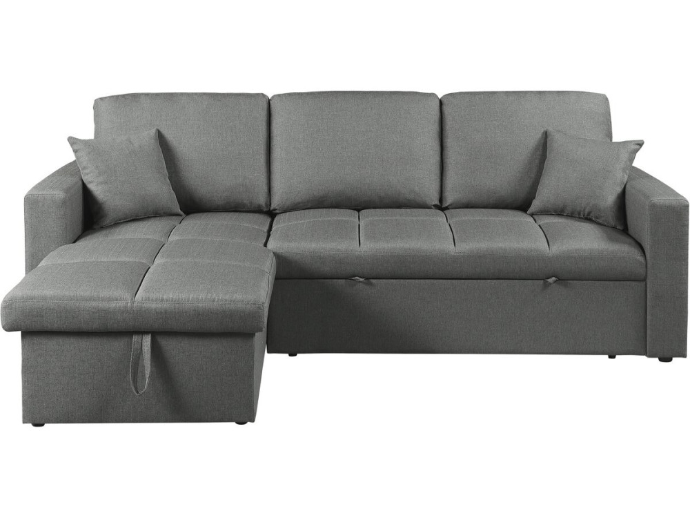 Alain" bubble corner convertible/reversible sofa - 3 seater - Grey