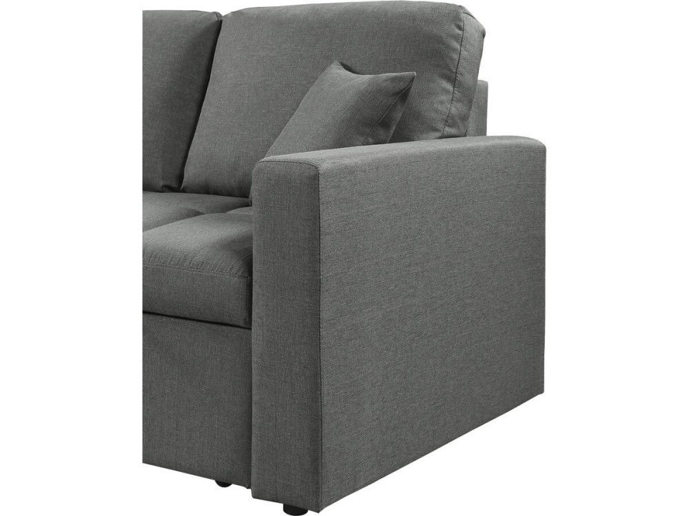 Alain" bubble corner convertible/reversible sofa - 3 seater - Grey