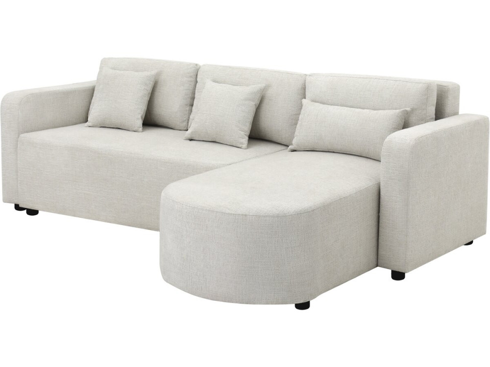 Charles" fabric corner convertible/reversible sofa - 3 seater - Beige