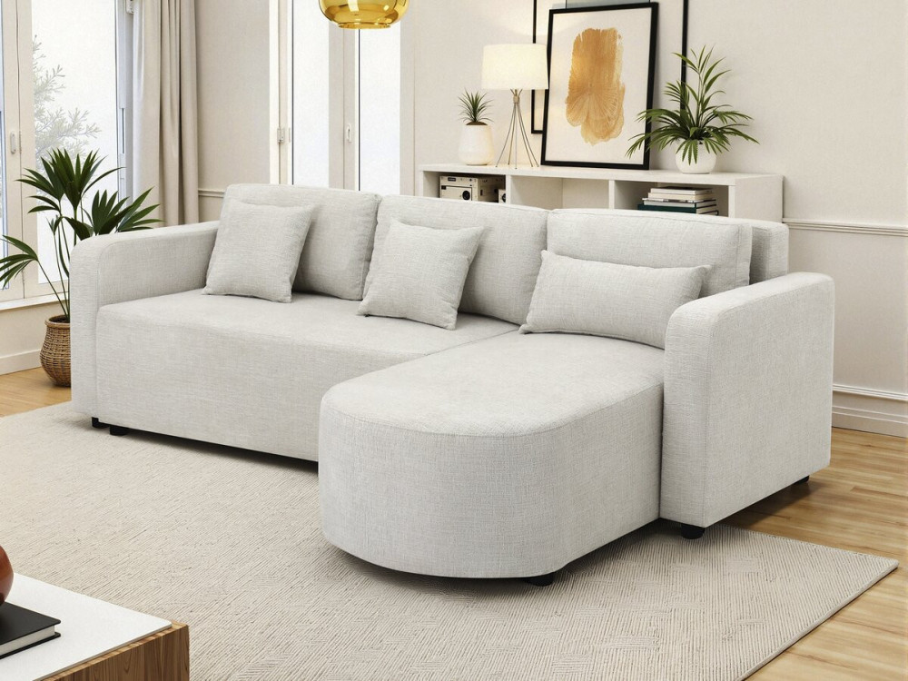 Charles" fabric corner convertible/reversible sofa - 3 seater - Beige