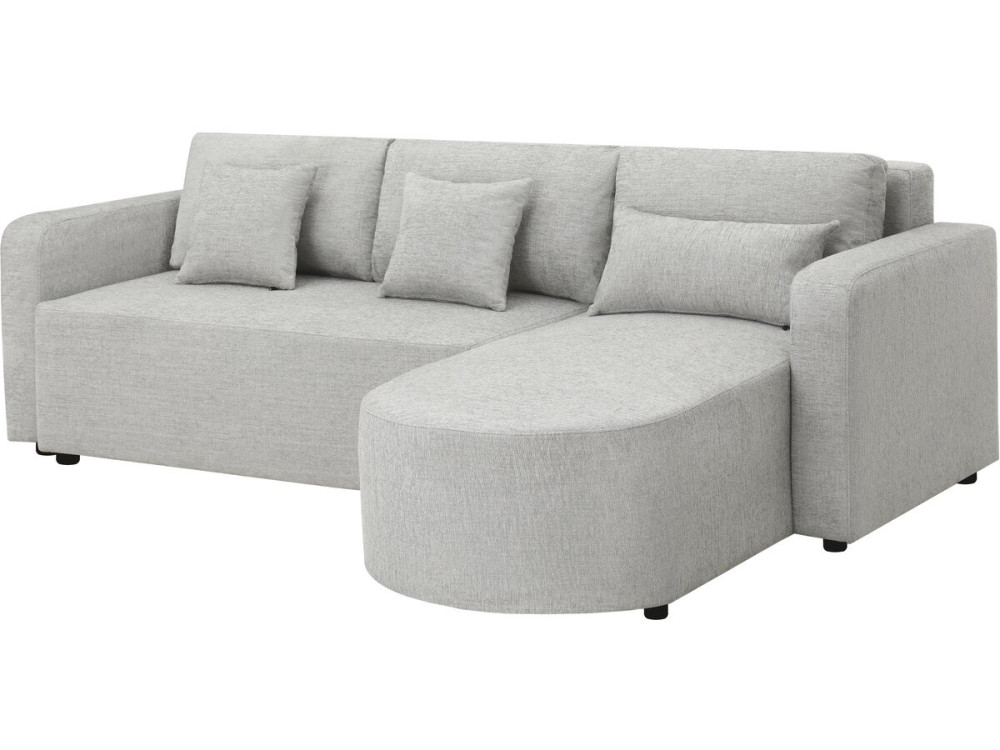 Charles" fabric convertible and reversible corner sofa - 3 seater - Grey