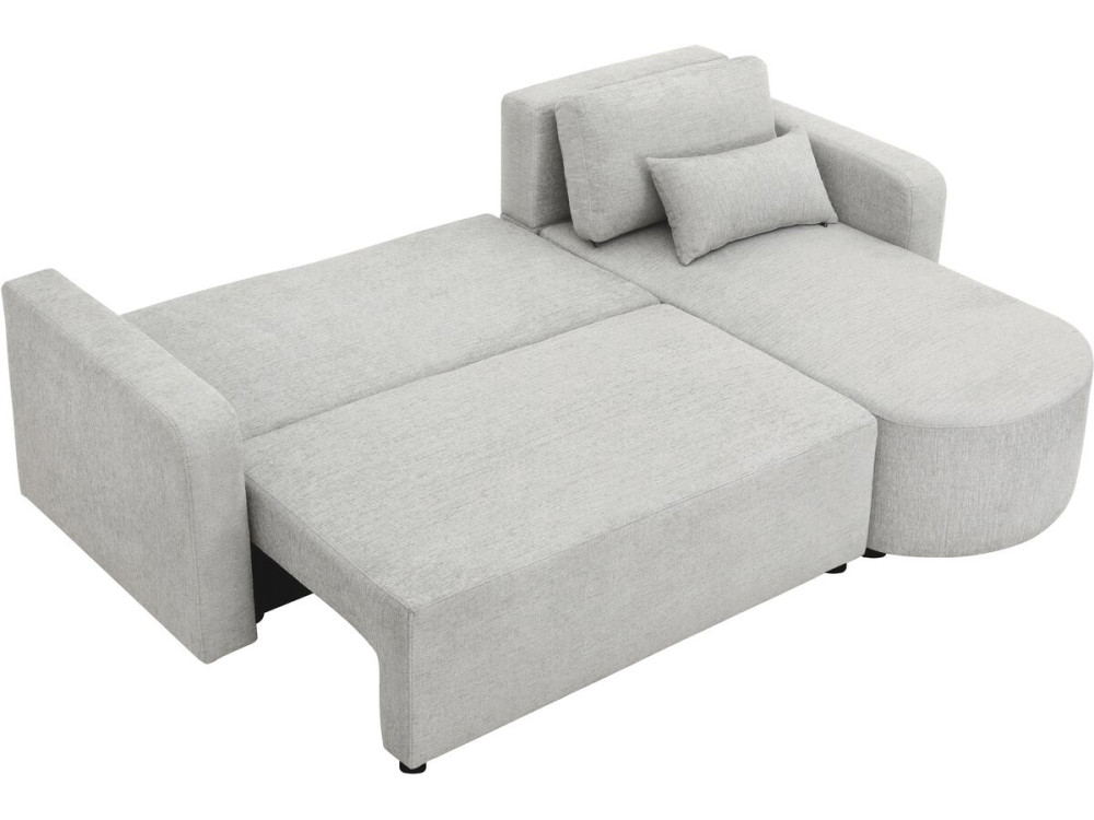 Charles" fabric convertible and reversible corner sofa - 3 seater - Grey