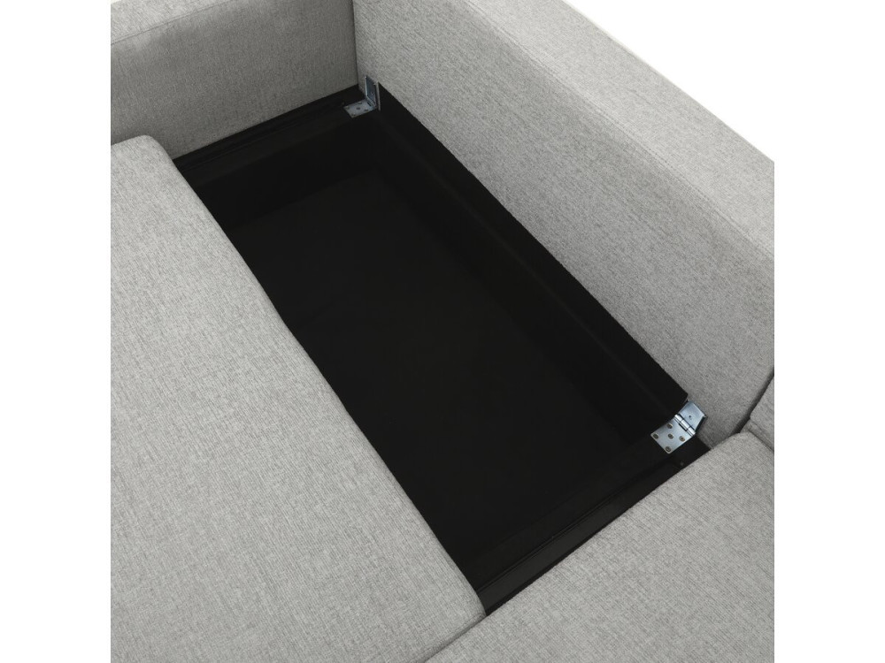 Charles" fabric convertible and reversible corner sofa - 3 seater - Grey