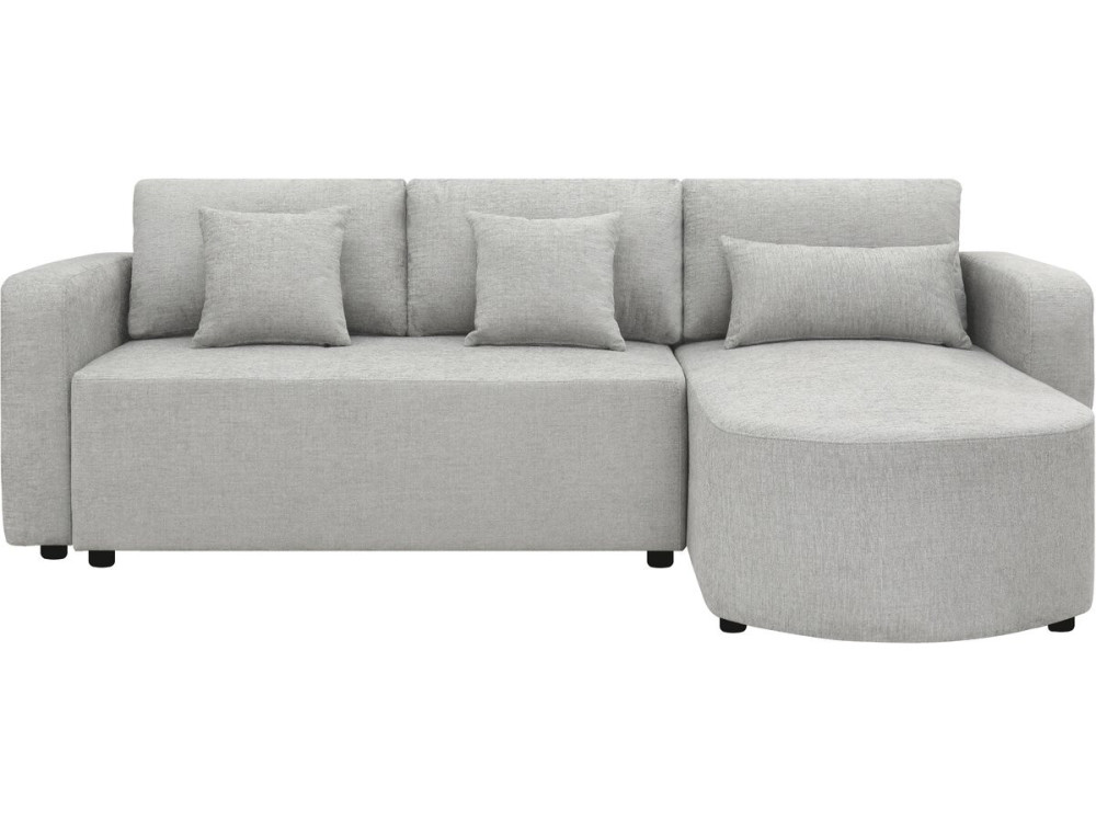 Charles" fabric convertible and reversible corner sofa - 3 seater - Grey