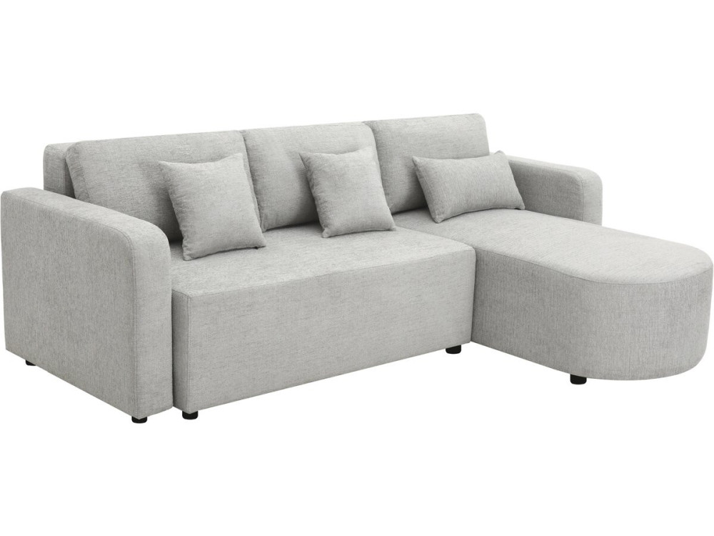 Charles" fabric convertible and reversible corner sofa - 3 seater - Grey