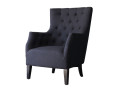 SCANDINAVE FABRIC ARMCHAIR DUCHESSE - GREY - Black