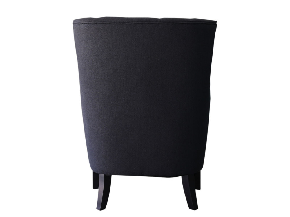 SCANDINAVIAN FABRIC ARMCHAIR  DUCHESSE - BLACK
