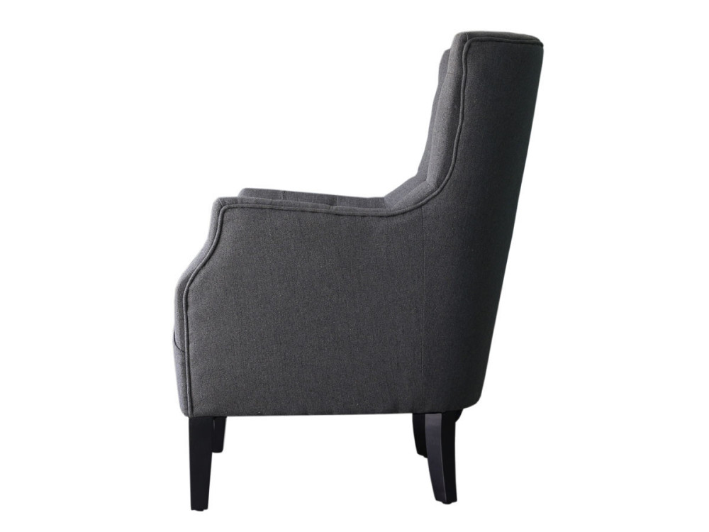 SCANDINAVE FABRIC ARMCHAIR DUCHESSE - GREY
