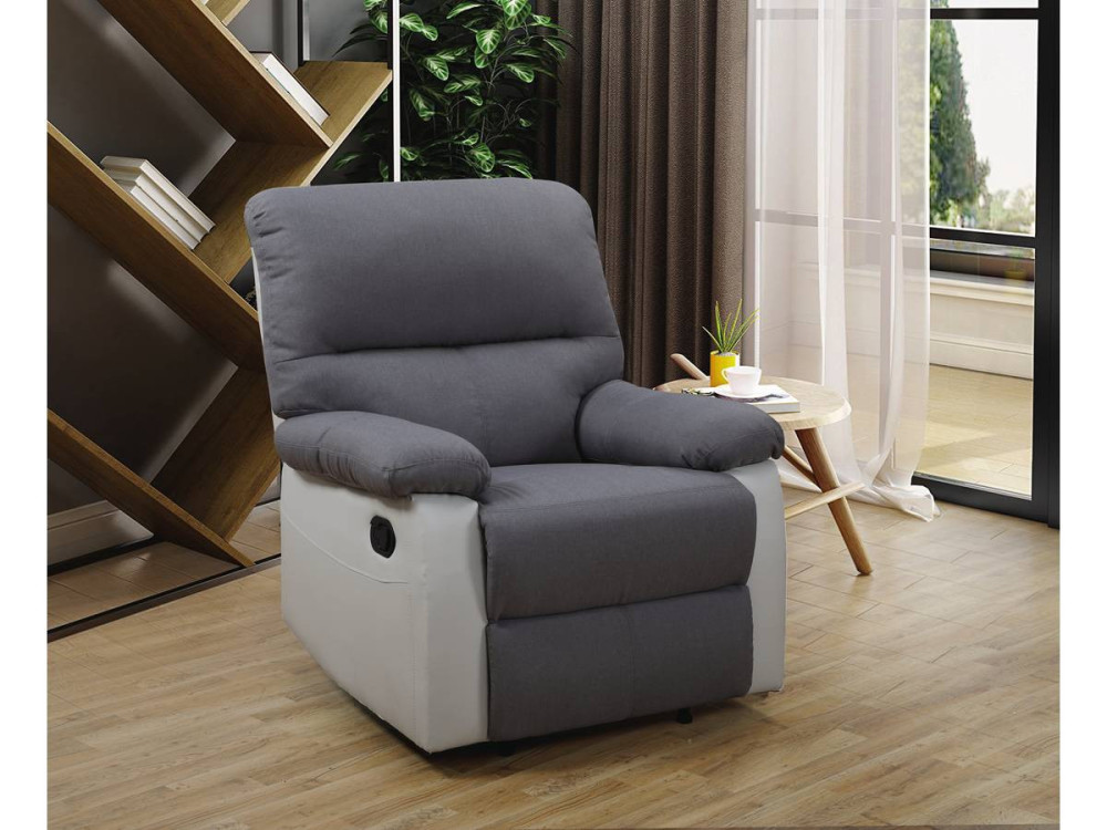 "Lincoln" Relax Chair - White / Light Grey