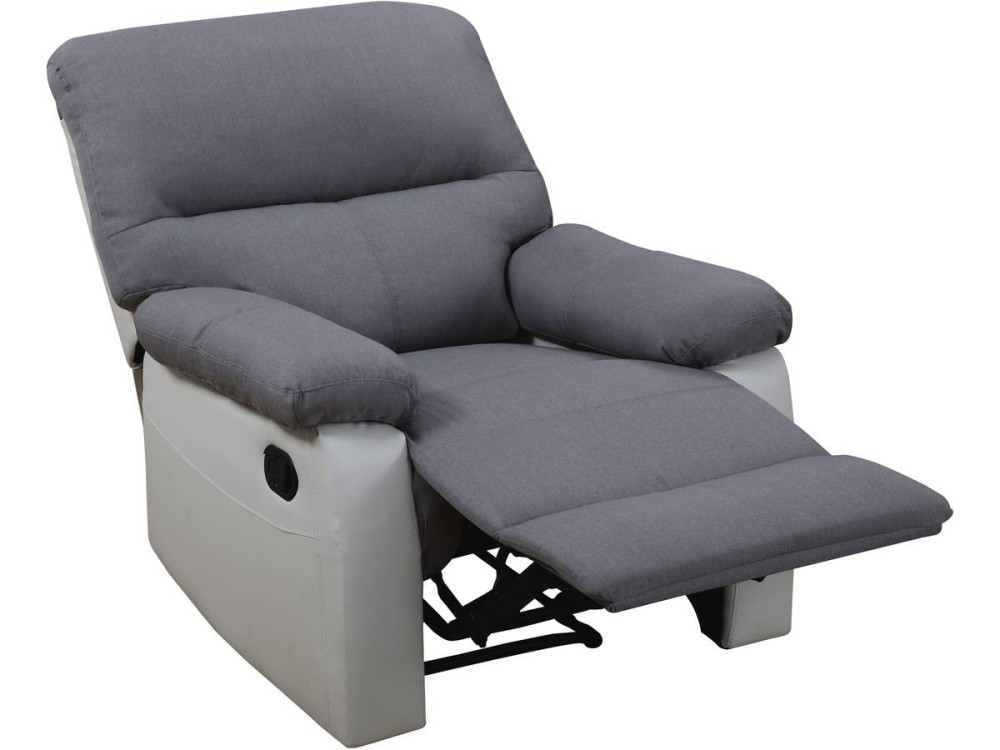 "Lincoln" Relax Chair - White / Light Grey