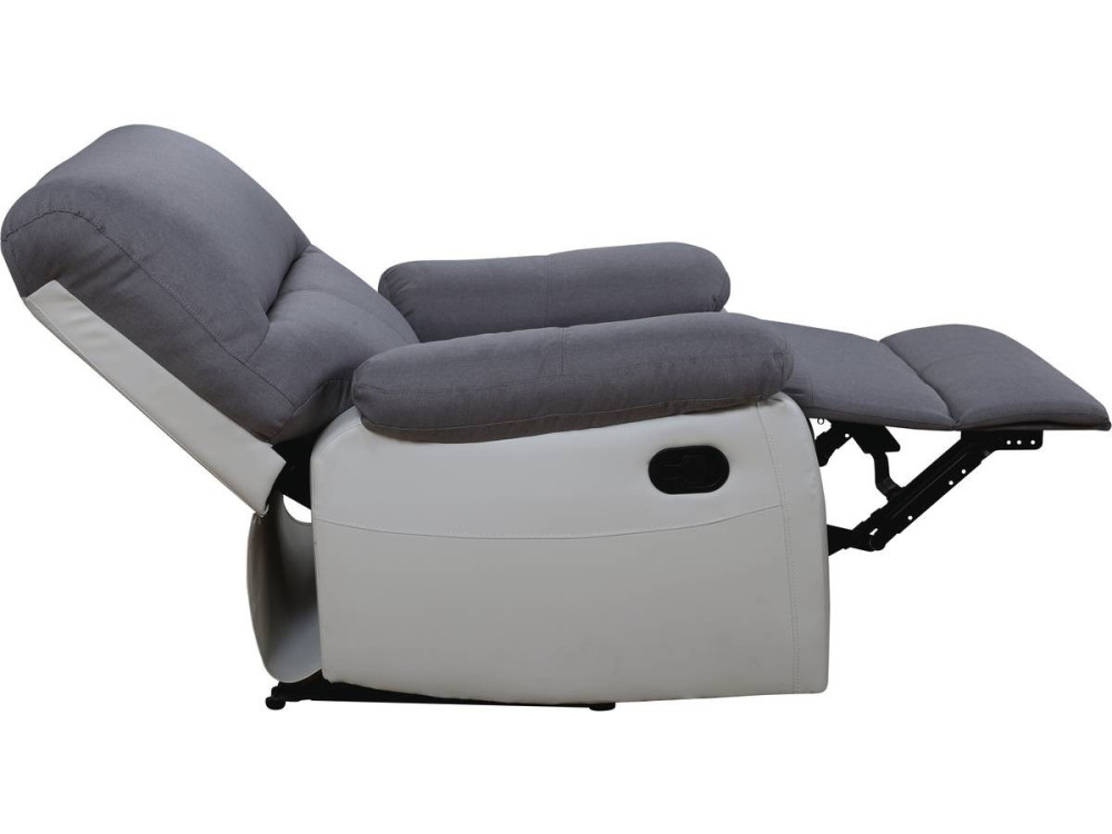 "Lincoln" Relax Chair - White / Light Grey
