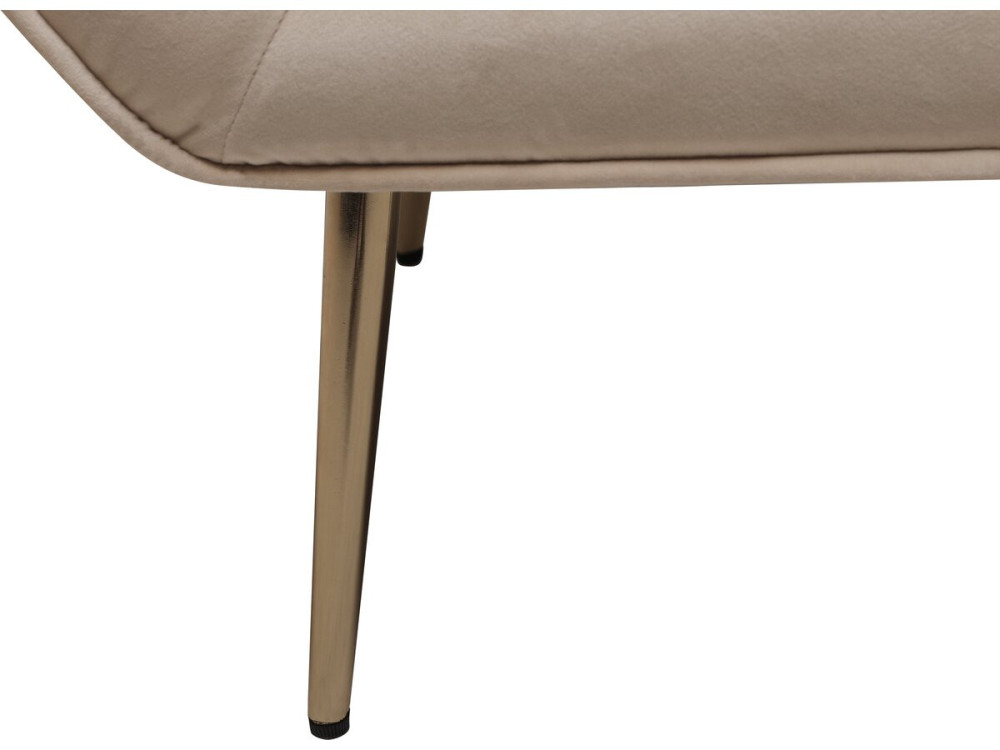 Velvet armchair "Austin" - 79 x 71 x 79.5 cm - Beige