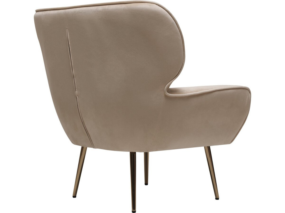 Velvet armchair "Austin" - 79 x 71 x 79.5 cm - Beige