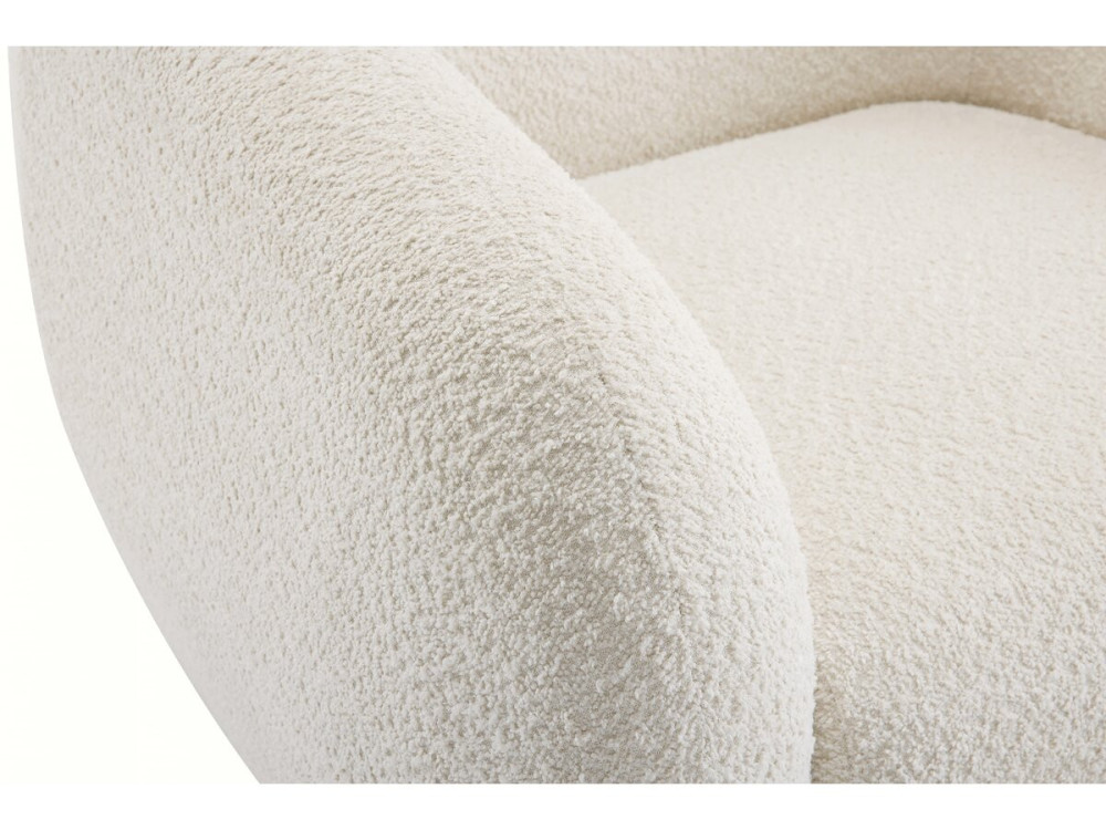 Washington bouclette design armchair - White